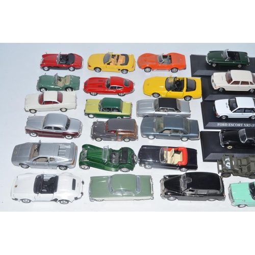 56 - Collection of mostly 1:43 diecast model cars including Lledo, Hobbymaster, Maisto, Matchbox, etc inc... 