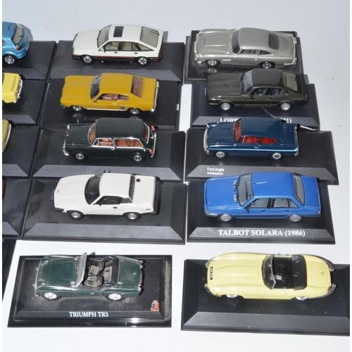 56 - Collection of mostly 1:43 diecast model cars including Lledo, Hobbymaster, Maisto, Matchbox, etc inc... 