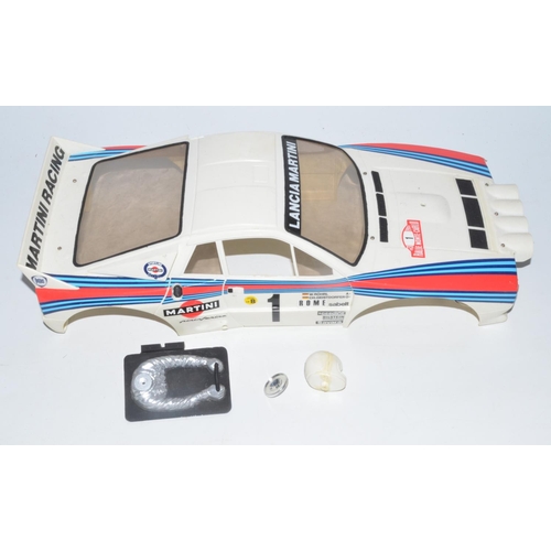 61 - Radio controlled Tamiya Lancia 037 rally car, original ORV rear wheel drive chassis (Off Road Vehicl... 