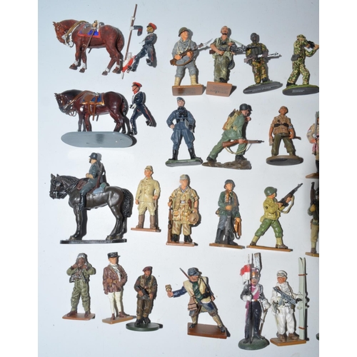 71 - Collection of pre painted model soldier figures from Del Prado, Oryon, etc approx 1:32 - 1:35 scale ... 