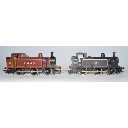 83 - Two Hornby 0-6-0 tank engines, BR0-6-0T Jinty loco  with sealed accessory bag including figures (bot... 