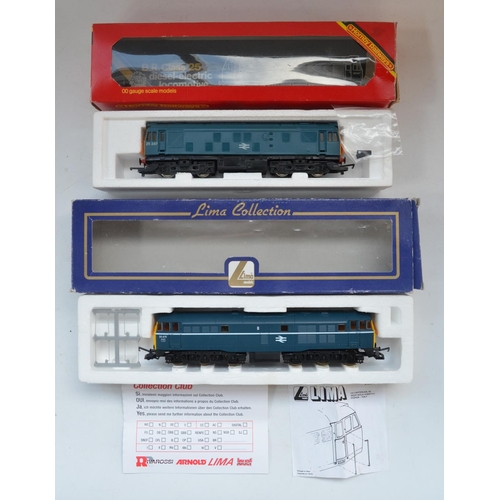 85 - One Hornby BR Class 25 diesel electric locomotive, Lima Class 31 411 BR blue diesel locomotive with ... 