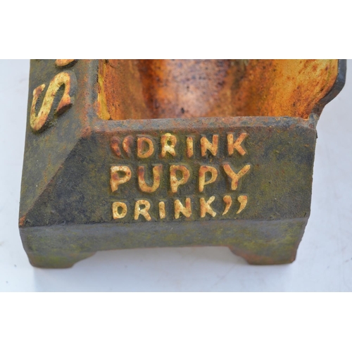 112 - Cast iron dog water trough 