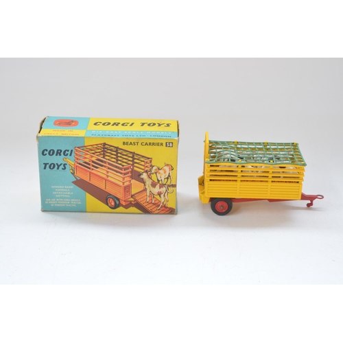 Vintage Corgi Toys Beast Carrier (item no 58) with goats
