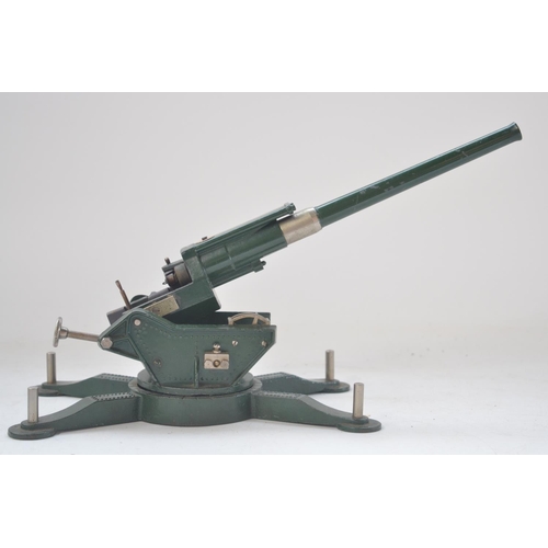 258 - Large vintage cast metal Astra Pharos stationary anti-aircraft gun.