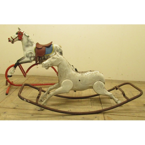 Antique metal rocking horse online