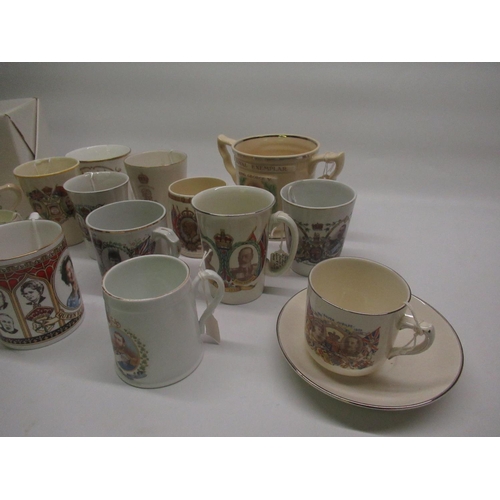 109 - Collection of early commemorative ware mostly relating to King George V (qty in 1 box)