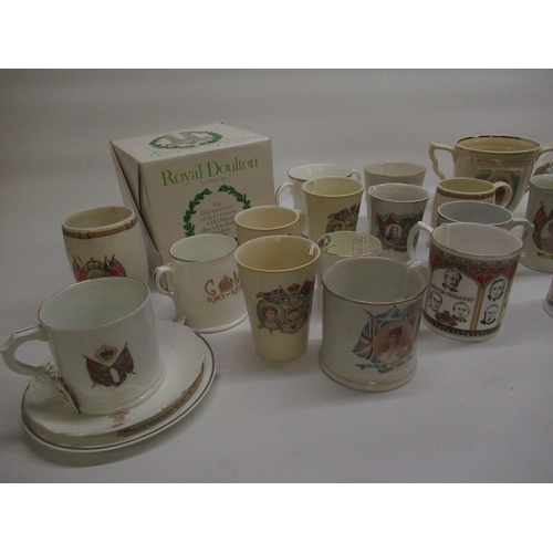 109 - Collection of early commemorative ware mostly relating to King George V (qty in 1 box)