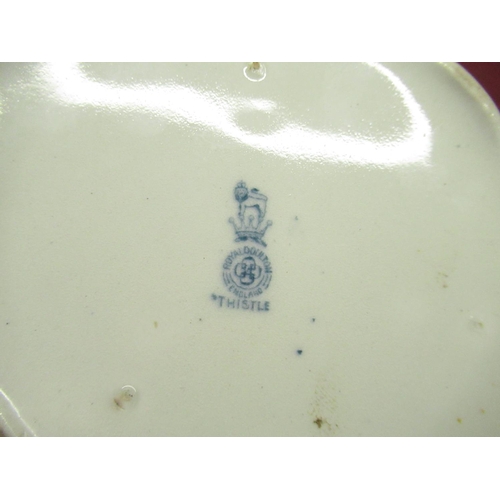 114 - Hines Bros. Sandon part dinner service, Royal Doulton Thistle serving dish