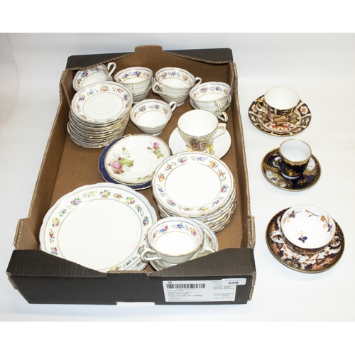 346 - Royal Crown Derby Imari cup and saucer, H6cm, C19th Derby cup and saucer in Imari colours, H6.5cm, a... 