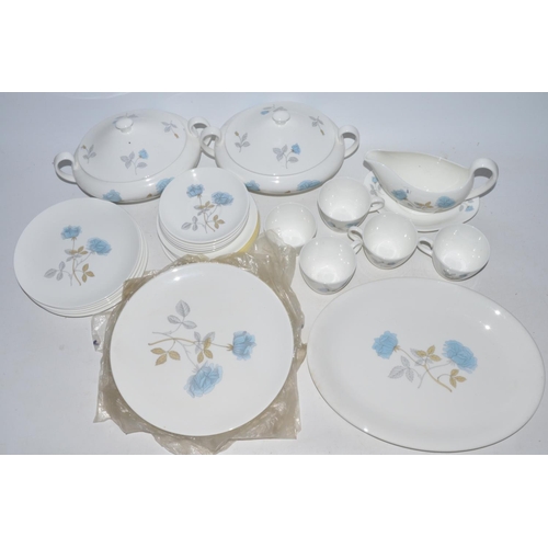 471 - Bone china tableware including Wedgwood Ice Rose dinner service, Royal Doulton Nimbus plates, Spode,... 