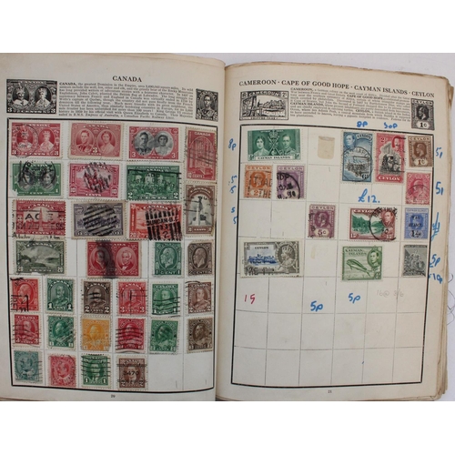 115 - Wanderer Stamp album c1940 well filled with world used and unused definitives, all mounted or hinged