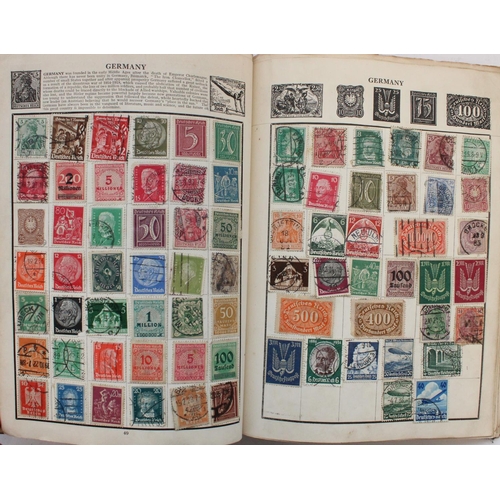 115 - Wanderer Stamp album c1940 well filled with world used and unused definitives, all mounted or hinged