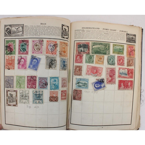 115 - Wanderer Stamp album c1940 well filled with world used and unused definitives, all mounted or hinged