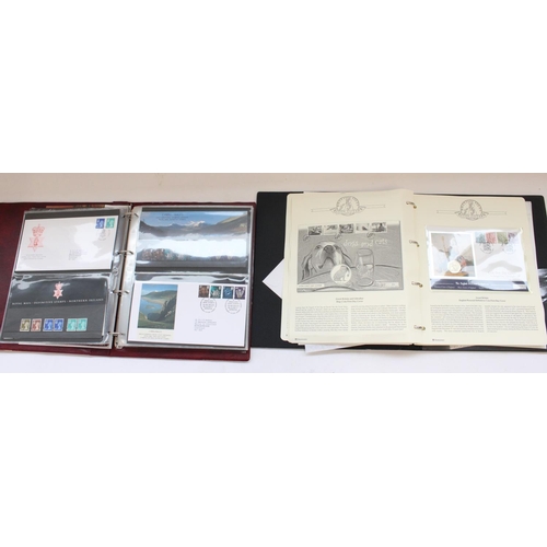 116 - Two albums of FDCs, presentation packs and coin covers