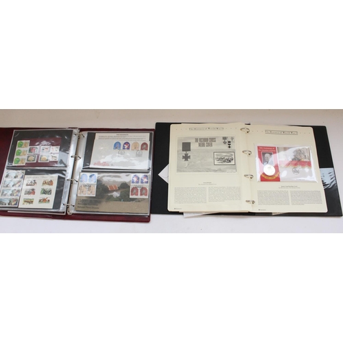 116 - Two albums of FDCs, presentation packs and coin covers