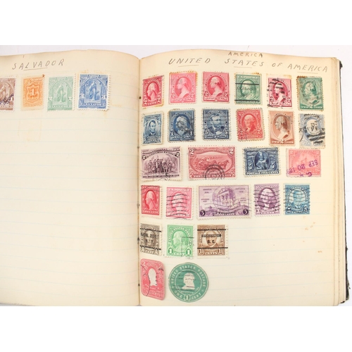 122 - Three Stamp albums of used and mounted GB & world defins, mainly QV through KGV, some early content