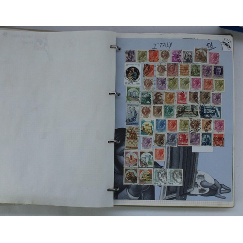 135 - Four albums of GB and world stamps, QV through ERII period, mostly used and mounted