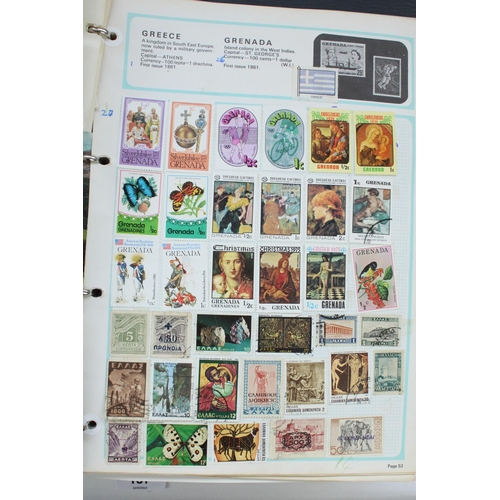 137 - Six albums of mainly mid to late C20th world stamps and two reference books