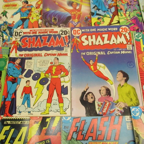 526 - Collection of DC and Marvel comics inc. Shazam! The Original Captain Marvel Vol.1 No.1 Feb 1973 and ... 