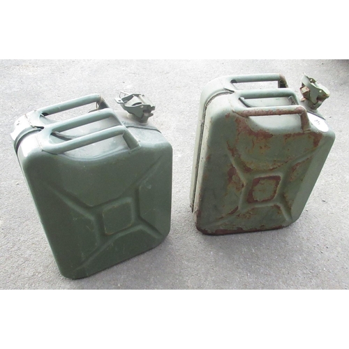 828 - Two green jerry cans (2)