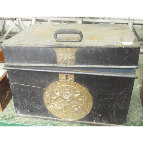 843 - Milner's patent fire resiting strong box, lock filled no key, (AF)