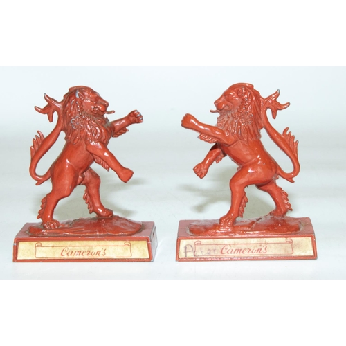 358 - Pair of Lesney diecast advertising figures for Cameron's Brewery, H5.5cm, collection of cigarette ca... 