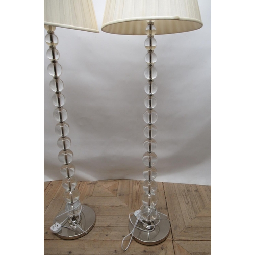 740 - Pair of Laura Ashley Selby glass standard lamps