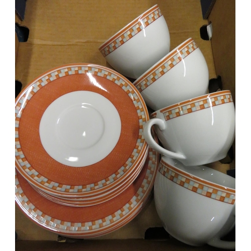 324 - Wedgewood Terrazzo four piece tea service and Royal Doulton Sophistication four place tea and dinner... 