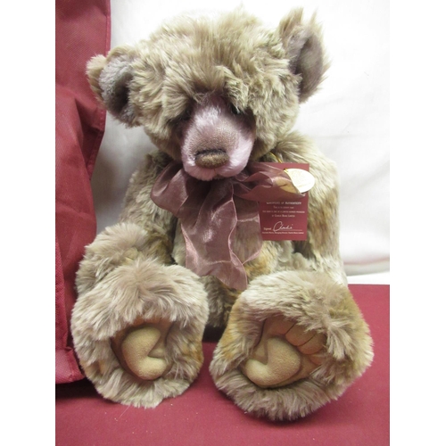 395 - Charlie Bears 'William III' teddy bear designed by Isabelle Lee, in lilac and brown tipped mohair, w... 