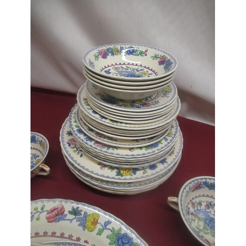 428 - Masons Regency part dinner service including, dinner plates, side plates, dessert plates, dessert bo... 