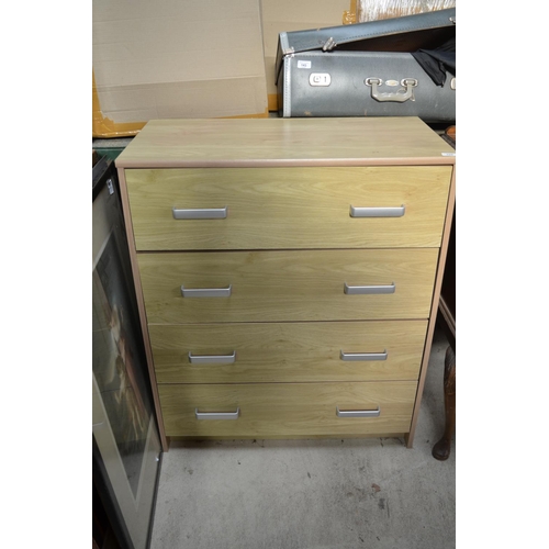 709 - Modern chest of drawers with four drawers W83cm X D43cm X H99.5cm