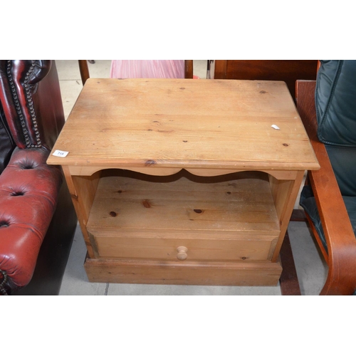 715 - Modern Pine TV stand with single drawer W69cm X D44.5cm X H59cm