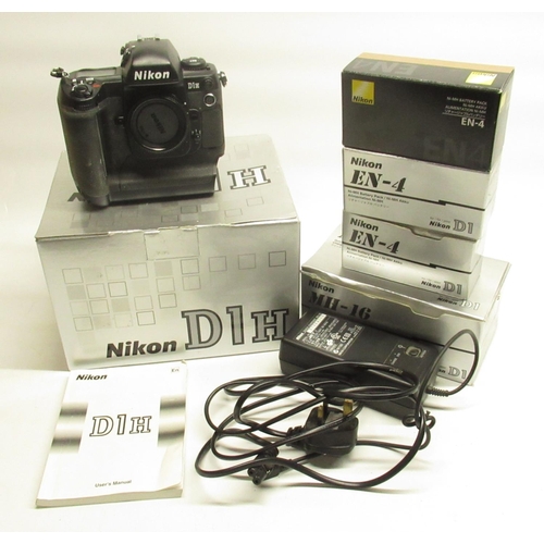 560 - Nikon D1H camera in original box, Nikon MH-16 Quick Charger in original box, & 3 Nikon EN-4 Ni-MH Ba... 