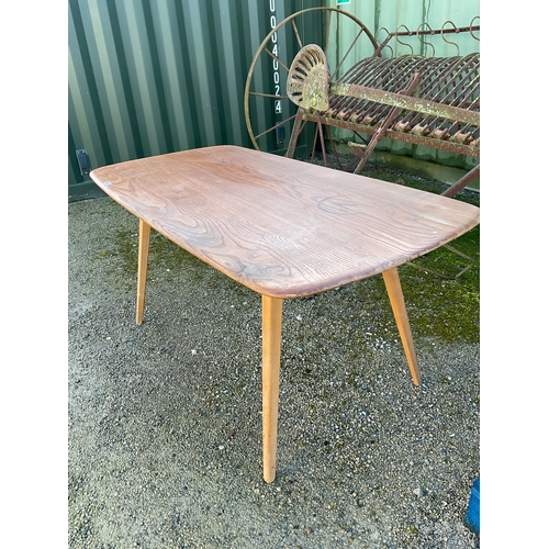 870 - Ercol dining table (af) W151.5cm x D77cm X H71cm