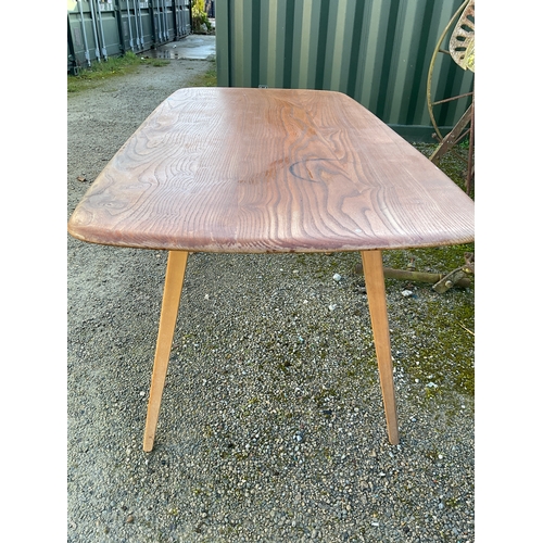 870 - Ercol dining table (af) W151.5cm x D77cm X H71cm