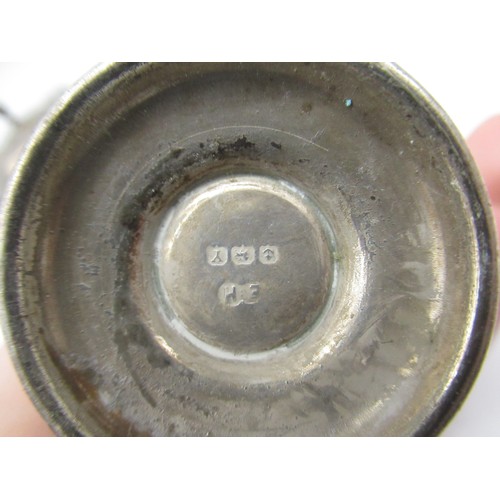 55 - Geo.VI hallmarked Sterling silver condiment set by E Hill, Birmingham, 1948 (A/F), 4.02ozt