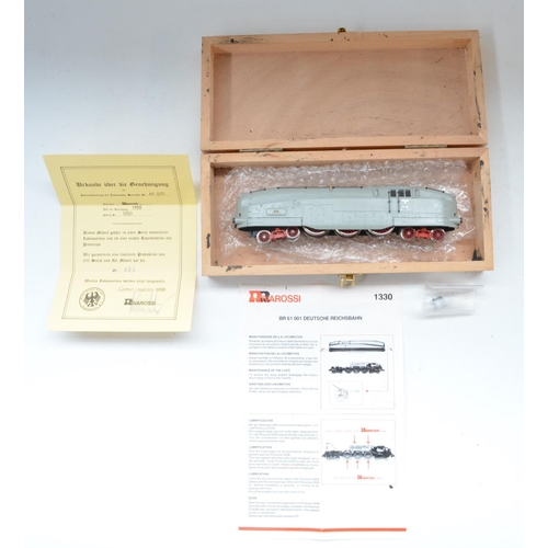 101 - Rivarossi HO gauge grey Wehrmacht BR61 001 Deutsche Reichsbahn streamlined locomotive with instructi... 