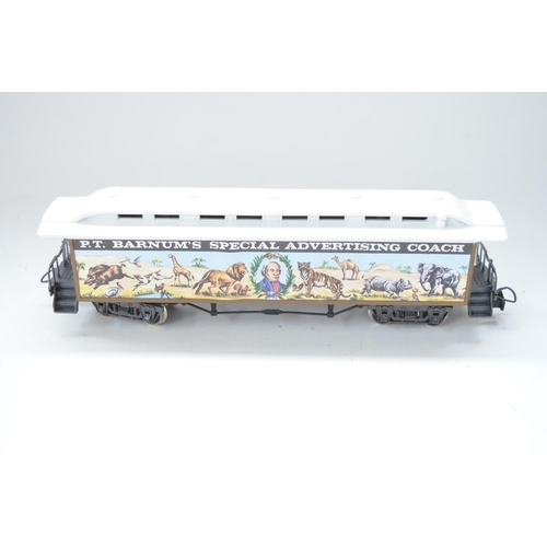 109 - Five boxed Rivarossi passenger/goods wagons including 2998 Barnum & Bailey Special Advertising Coach... 