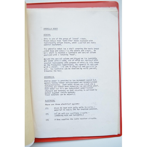 2 - A4 clip folder collated by late British special effects designer John Stears circa 1977 containing h... 