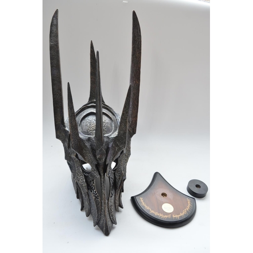 9 - Helm Of Sauron, Lord Of The Rings limited edition lifesize fibre glass helmet by United Cutlery Bran... 