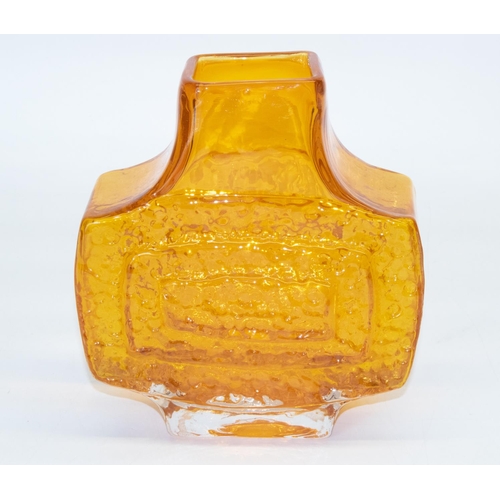 1104 - Geoffrey Baxter for Whitefriars - a 'TV' 9677 textured tangerine glass vase, c1967, H17cm