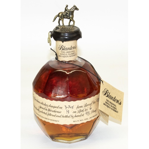 1182 - Blanton's The Original Single Barrel Bourbon Racehorse Whiskey, from barrel No113, on Rick No.6, bot... 