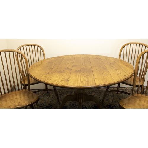 1400 - Yorkshire Furniture - set of four ash Windsor type dining chairs, hooped stick backs and saddle seat... 