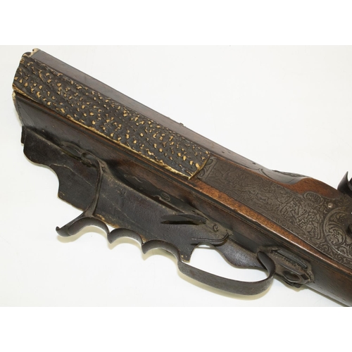 1210 - Early C18th German/Austrian wheel lock rifle, with 25 1.4