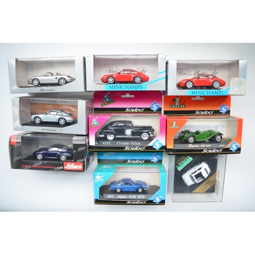 44 - Collection of diecast model cars, various scales and manufacturers, incl. 1/43 Minichamps, Schuco, S... 