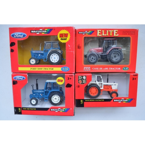 59 - Four boxed 1/32 Britain's Tractor models to include Britain's Elite Case IH cx80 Tractor (item no 14... 