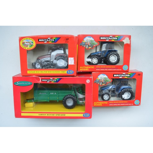 60 - Three boxed 1/32 scale Britain's tractor models to include New Holland 8560 (item no 9488), New Holl... 