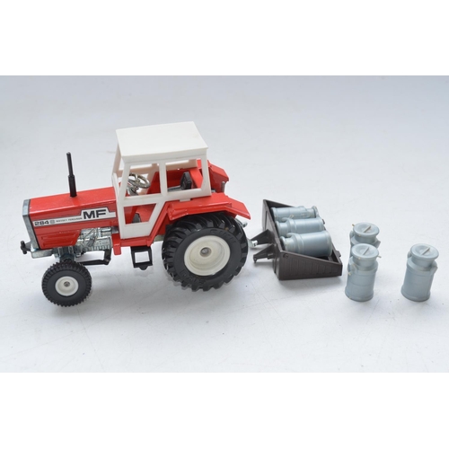 64 - Three 1/32 tractor models by Siku to include John Deere 5820, Fendt Farmer 308LS, Massey Ferguson MF... 