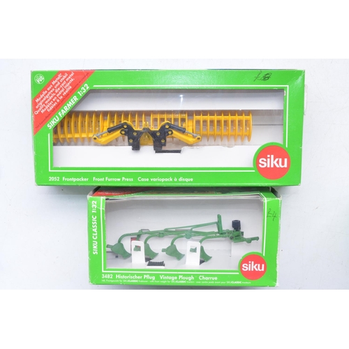 65 - Siku 1/32 Corner-Auger Grain Cart, Amazone Cultivator Disc Harrow Combination, Front Furrow Press, P... 